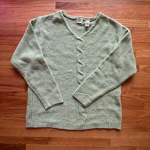 VINTAGE x GAP Womens Mint Green Soft Cozy Sweater, 90s, Y2K l SIZE LARGE